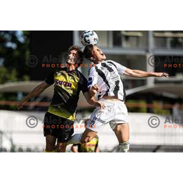 Nejc Ajhmajer in action during Prva liga Telemach 2025/26 football match between NK Mura and NK Kalcer Radomlje in Fazanerija, Murska Sobota, Slovenia on September 21, 2025. Photo: Jure Banfi