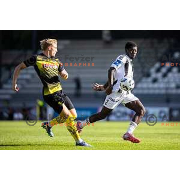 Faad Sana in action during Prva liga Telemach 2025/26 football match between NK Mura and NK Kalcer Radomlje in Fazanerija, Murska Sobota, Slovenia on September 21, 2025. Photo: Jure Banfi
