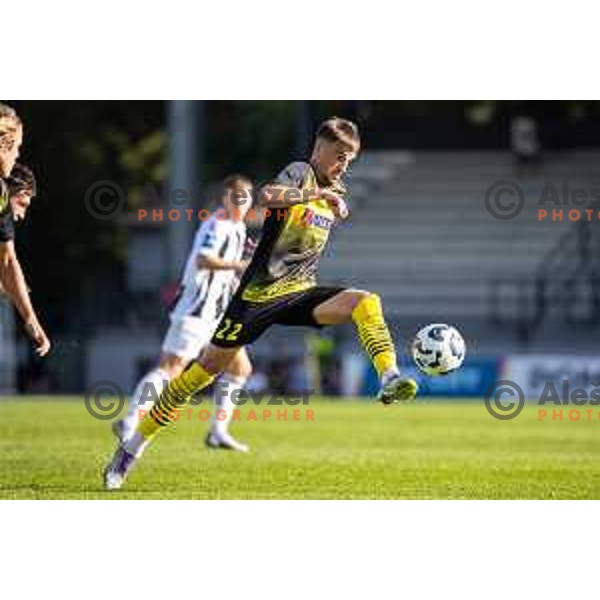 Nikola Jojic in action during Prva liga Telemach 2025/26 football match between NK Mura and NK Kalcer Radomlje in Fazanerija, Murska Sobota, Slovenia on September 21, 2025. Photo: Jure Banfi