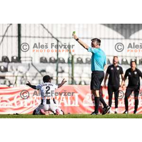 Referee during Prva liga Telemach 2025/26 football match between NK Mura and NK Kalcer Radomlje in Fazanerija, Murska Sobota, Slovenia on September 21, 2025. Photo: Jure Banfi