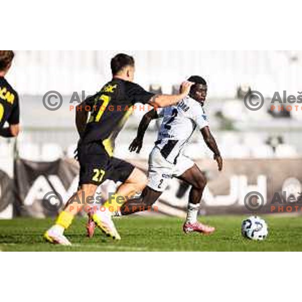 Faad Sana in action during Prva liga Telemach 2025/26 football match between NK Mura and NK Kalcer Radomlje in Fazanerija, Murska Sobota, Slovenia on September 21, 2025. Photo: Jure Banfi