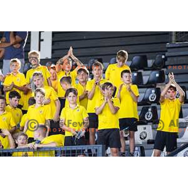 Fans of Kalcer Radomlje during Prva liga Telemach 2025/26 football match between NK Mura and NK Kalcer Radomlje in Fazanerija, Murska Sobota, Slovenia on September 21, 2025. Photo: Jure Banfi
