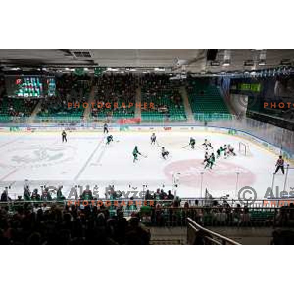 in action during IceHL 2025/2026 ice-hockey match between SZ Olimpija and Pioneers Vorarlberg in Tivoli Hall, Ljubljana, Slovenia on September 21, 2025