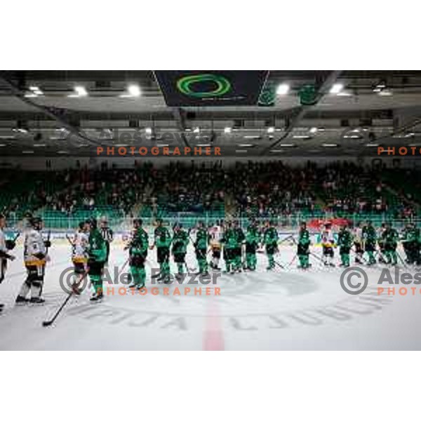 in action during IceHL 2025/2026 ice-hockey match between SZ Olimpija and Pioneers Vorarlberg in Tivoli Hall, Ljubljana, Slovenia on September 21, 2025