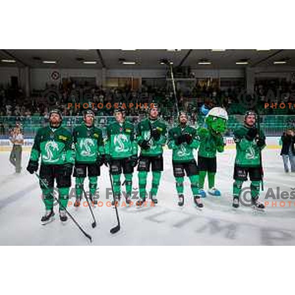 in action during IceHL 2025/2026 ice-hockey match between SZ Olimpija and Pioneers Vorarlberg in Tivoli Hall, Ljubljana, Slovenia on September 21, 2025