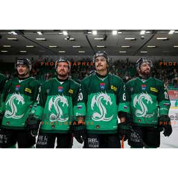 in action during IceHL 2025/2026 ice-hockey match between SZ Olimpija and Pioneers Vorarlberg in Tivoli Hall, Ljubljana, Slovenia on September 21, 2025