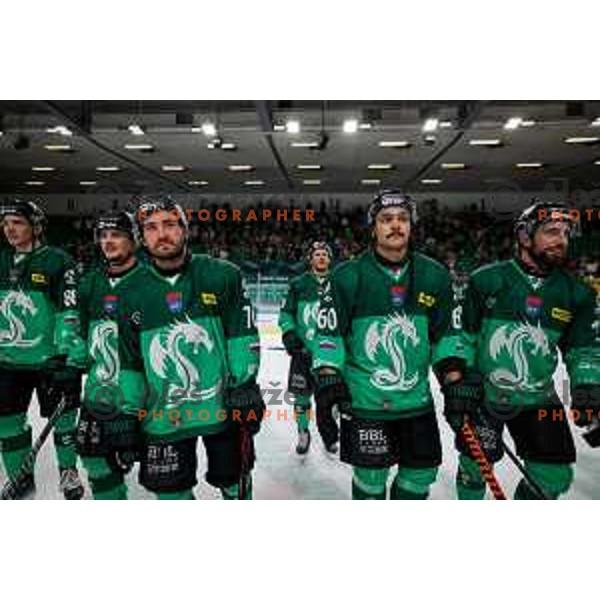 in action during IceHL 2025/2026 ice-hockey match between SZ Olimpija and Pioneers Vorarlberg in Tivoli Hall, Ljubljana, Slovenia on September 21, 2025