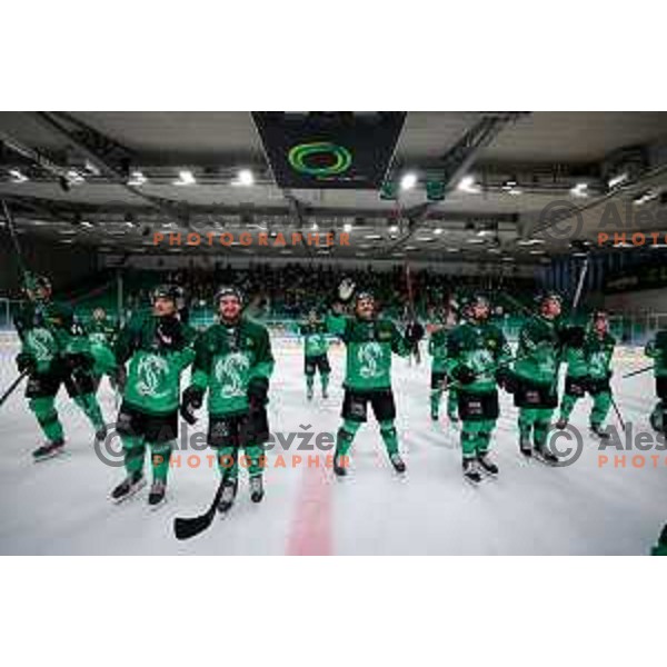 in action during IceHL 2025/2026 ice-hockey match between SZ Olimpija and Pioneers Vorarlberg in Tivoli Hall, Ljubljana, Slovenia on September 21, 2025