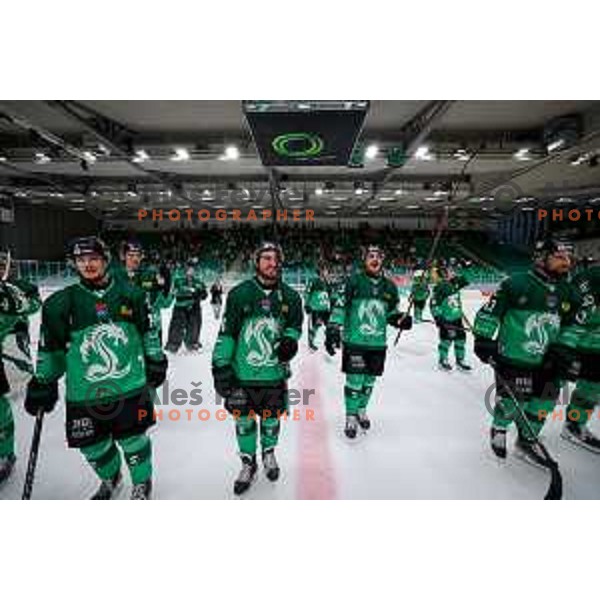 in action during IceHL 2025/2026 ice-hockey match between SZ Olimpija and Pioneers Vorarlberg in Tivoli Hall, Ljubljana, Slovenia on September 21, 2025