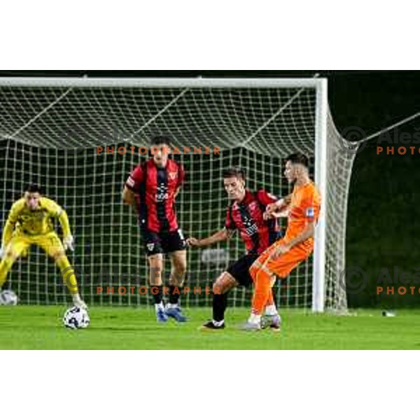 in action during Prva liga Telemach 2025/2026 football match between Primorje and Celje in Ajdovscina, Slovenia on September 21, 2025