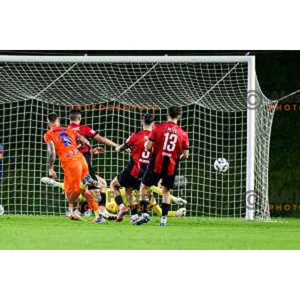 in action during Prva liga Telemach 2025/2026 football match between Primorje and Celje in Ajdovscina, Slovenia on September 21, 2025