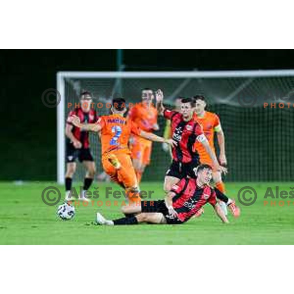 in action during Prva liga Telemach 2025/2026 football match between Primorje and Celje in Ajdovscina, Slovenia on September 21, 2025