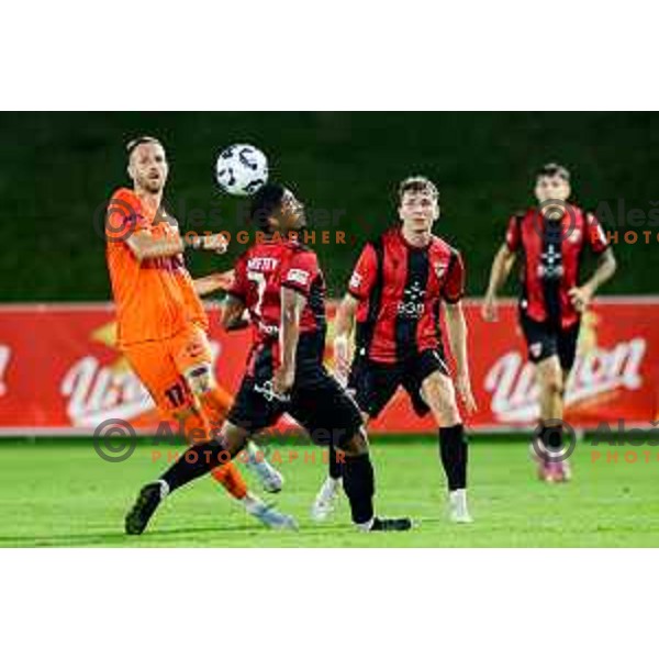 Andrej Kotnik in action during Prva liga Telemach 2025/2026 football match between Primorje and Celje in Ajdovscina, Slovenia on September 21, 2025