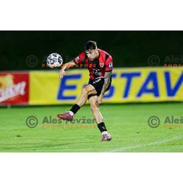 Maj Fogec in action during Prva liga Telemach 2025/2026 football match between Primorje and Celje in Ajdovscina, Slovenia on September 21, 2025