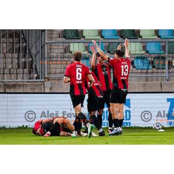 in action during Prva liga Telemach 2025/2026 football match between Primorje and Celje in Ajdovscina, Slovenia on September 21, 2025