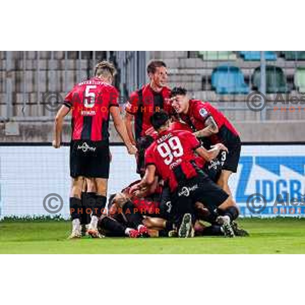 in action during Prva liga Telemach 2025/2026 football match between Primorje and Celje in Ajdovscina, Slovenia on September 21, 2025