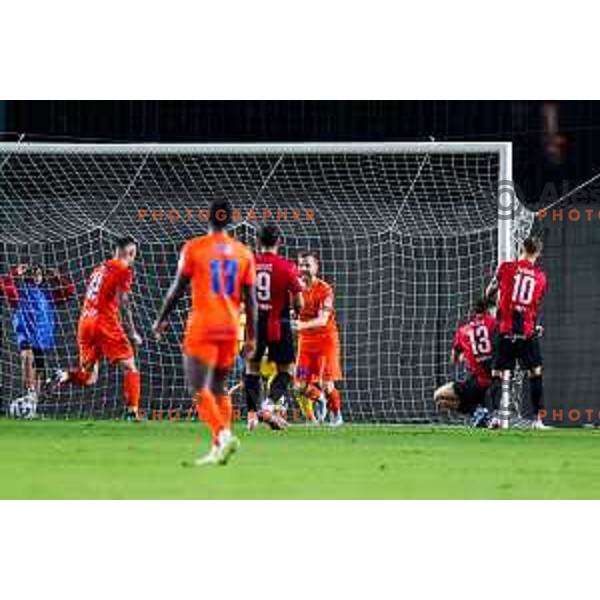 in action during Prva liga Telemach 2025/2026 football match between Primorje and Celje in Ajdovscina, Slovenia on September 21, 2025