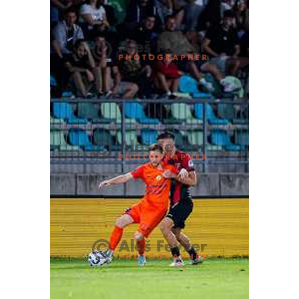 in action during Prva liga Telemach 2025/2026 football match between Primorje and Celje in Ajdovscina, Slovenia on September 21, 2025