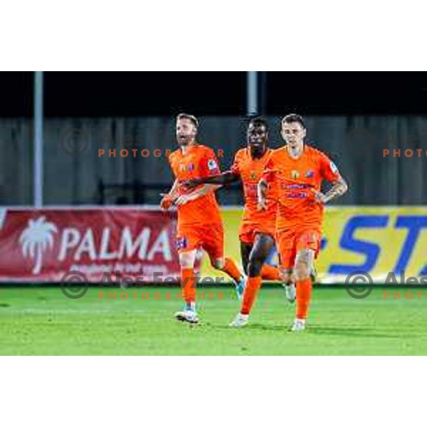 in action during Prva liga Telemach 2025/2026 football match between Primorje and Celje in Ajdovscina, Slovenia on September 21, 2025