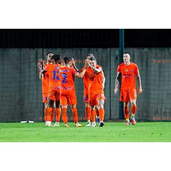 in action during Prva liga Telemach 2025/2026 football match between Primorje and Celje in Ajdovscina, Slovenia on September 21, 2025