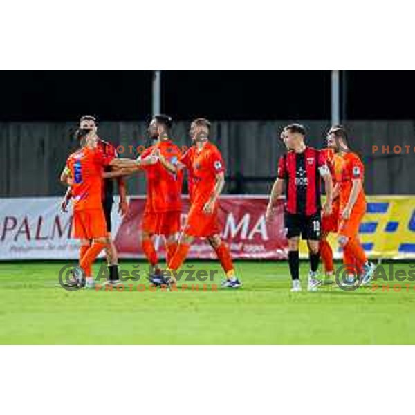 in action during Prva liga Telemach 2025/2026 football match between Primorje and Celje in Ajdovscina, Slovenia on September 21, 2025
