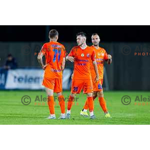 in action during Prva liga Telemach 2025/2026 football match between Primorje and Celje in Ajdovscina, Slovenia on September 21, 2025