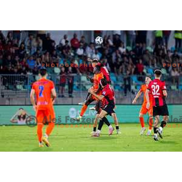 in action during Prva liga Telemach 2025/2026 football match between Primorje and Celje in Ajdovscina, Slovenia on September 21, 2025