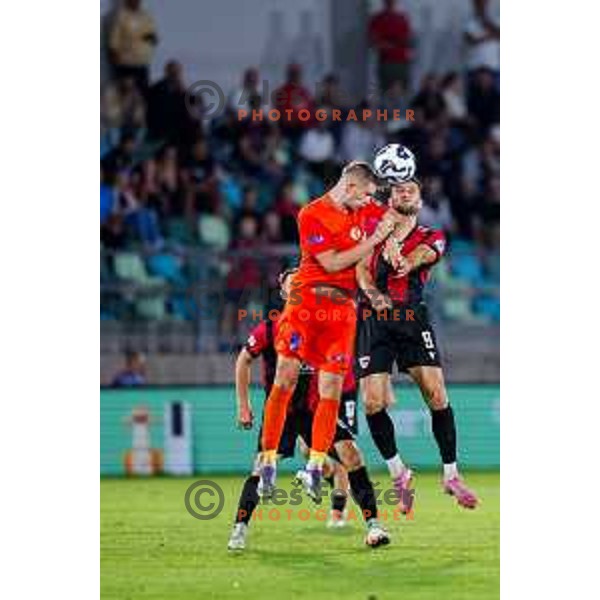 in action during Prva liga Telemach 2025/2026 football match between Primorje and Celje in Ajdovscina, Slovenia on September 21, 2025