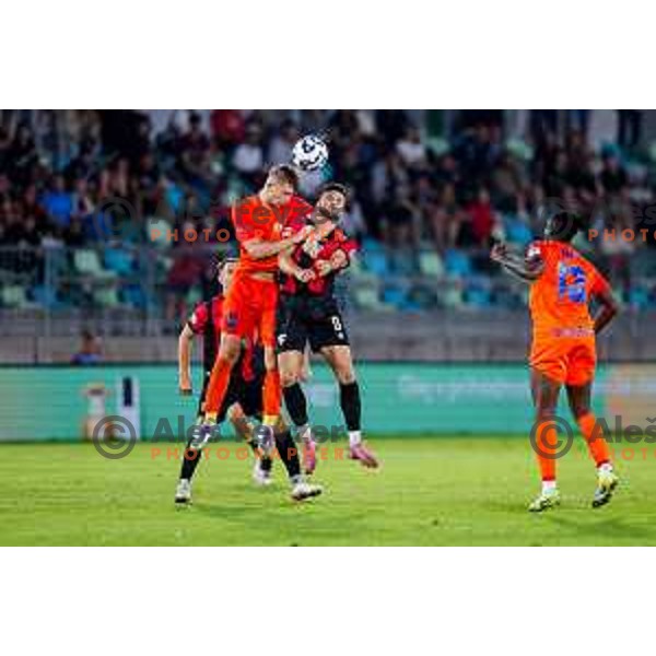 in action during Prva liga Telemach 2025/2026 football match between Primorje and Celje in Ajdovscina, Slovenia on September 21, 2025