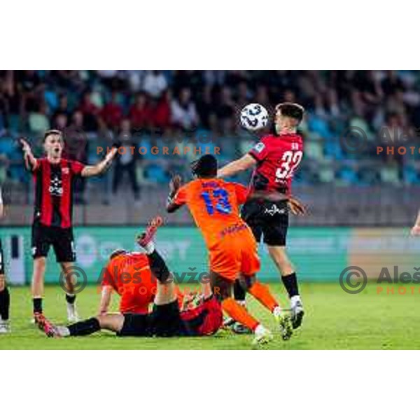 in action during Prva liga Telemach 2025/2026 football match between Primorje and Celje in Ajdovscina, Slovenia on September 21, 2025