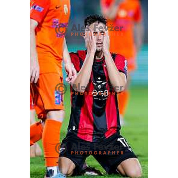 in action during Prva liga Telemach 2025/2026 football match between Primorje and Celje in Ajdovscina, Slovenia on September 21, 2025