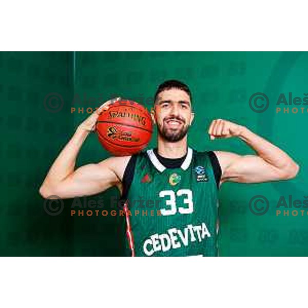 of Cedevita Olimpija during official photo shooting for 2025/2026 basketball season in Ljubljana, Slovenia on September 22, 2025