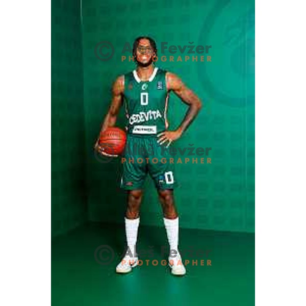 DJ Stewart of Cedevita Olimpija during official photo shooting for 2025/2026 basketball season in Ljubljana, Slovenia on September 22, 2025