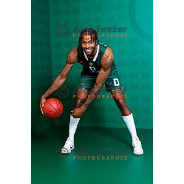 DJ Stewart of Cedevita Olimpija during official photo shooting for 2025/2026 basketball season in Ljubljana, Slovenia on September 22, 2025