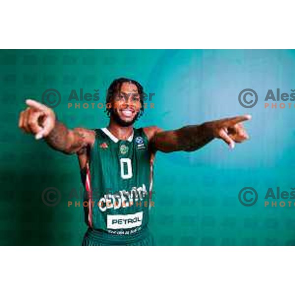 DJ Stewart of Cedevita Olimpija during official photo shooting for 2025/2026 basketball season in Ljubljana, Slovenia on September 22, 2025