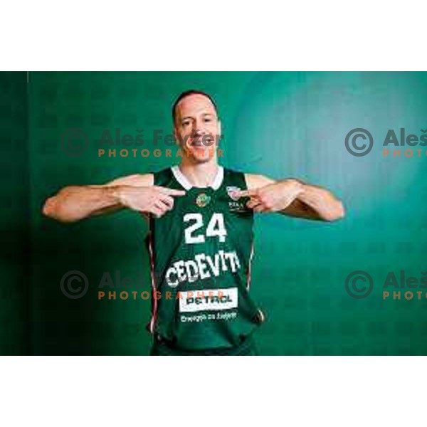 of Cedevita Olimpija during official photo shooting for 2025/2026 basketball season in Ljubljana, Slovenia on September 22, 2025