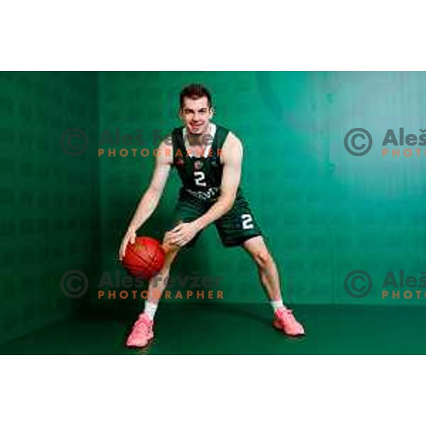 of Cedevita Olimpija during official photo shooting for 2025/2026 basketball season in Ljubljana, Slovenia on September 22, 2025