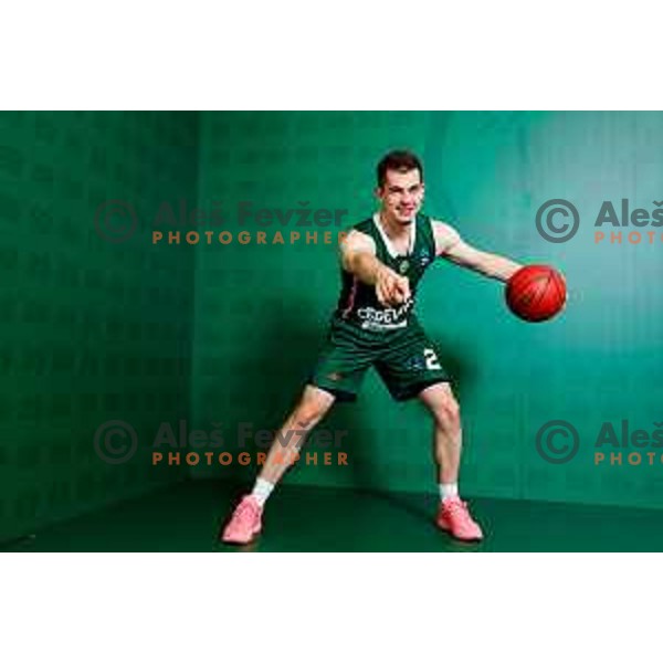 of Cedevita Olimpija during official photo shooting for 2025/2026 basketball season in Ljubljana, Slovenia on September 22, 2025