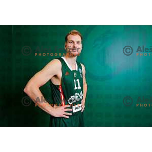 Jaka Blazic of Cedevita Olimpija during official photo shooting for 2025/2026 basketball season in Ljubljana, Slovenia on September 22, 2025