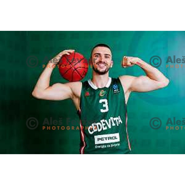 Rok Radovic of Cedevita Olimpija during official photo shooting for 2025/2026 basketball season in Ljubljana, Slovenia on September 22, 2025