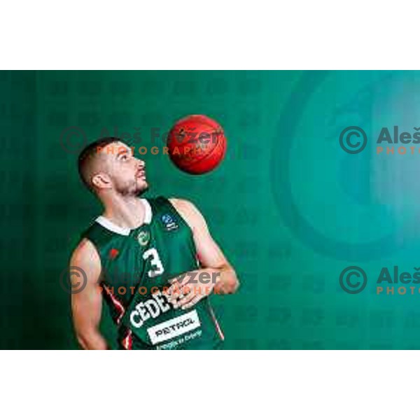 Rok Radovic of Cedevita Olimpija during official photo shooting for 2025/2026 basketball season in Ljubljana, Slovenia on September 22, 2025