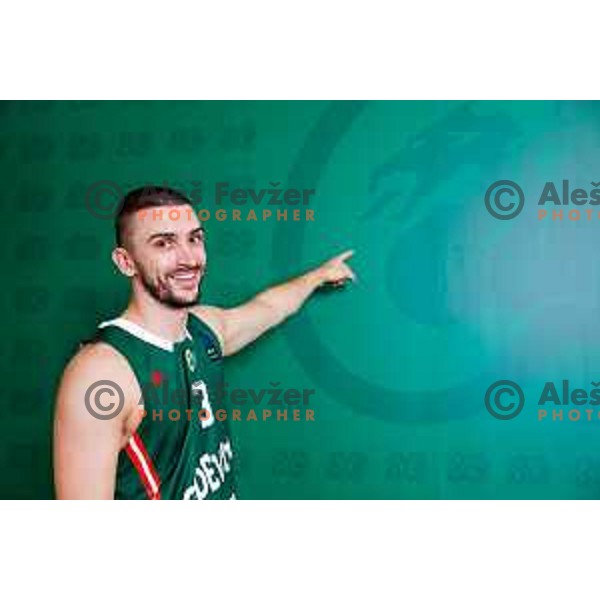 Rok Radovic of Cedevita Olimpija during official photo shooting for 2025/2026 basketball season in Ljubljana, Slovenia on September 22, 2025