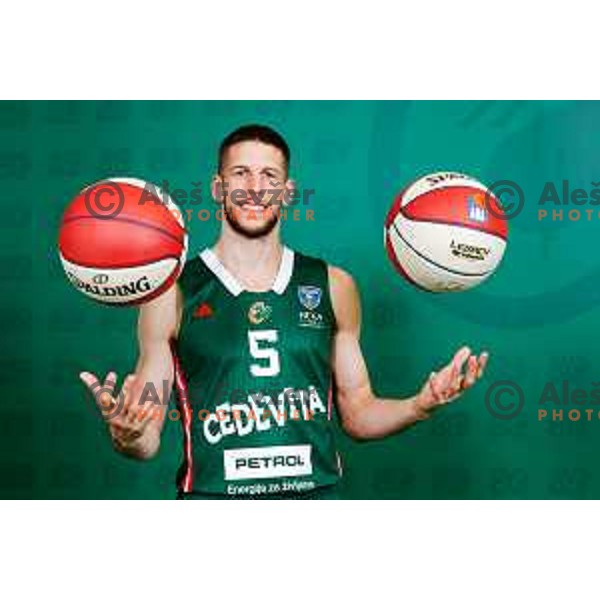 Aleksej Nikolic of Cedevita Olimpija during official photo shooting for 2025/2026 basketball season in Ljubljana, Slovenia on September 22, 2025