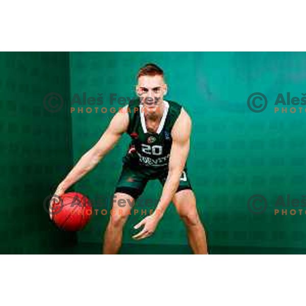 of Cedevita Olimpija during official photo shooting for 2025/2026 basketball season in Ljubljana, Slovenia on September 22, 2025