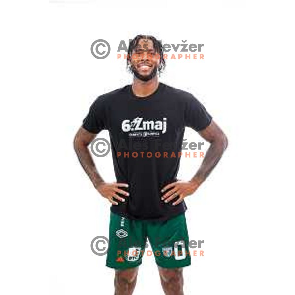 DJ Stewart of Cedevita Olimpija during official photo shooting for 2025/2026 basketball season in Ljubljana, Slovenia on September 22, 2025