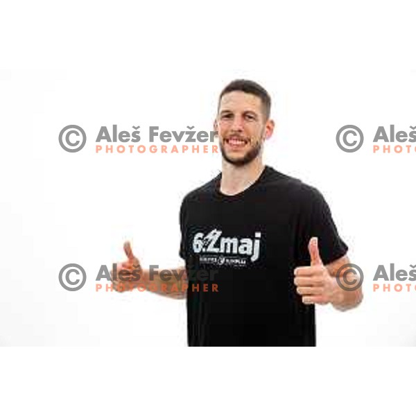 Aleksej Nikolic of Cedevita Olimpija during official photo shooting for 2025/2026 basketball season in Ljubljana, Slovenia on September 22, 2025