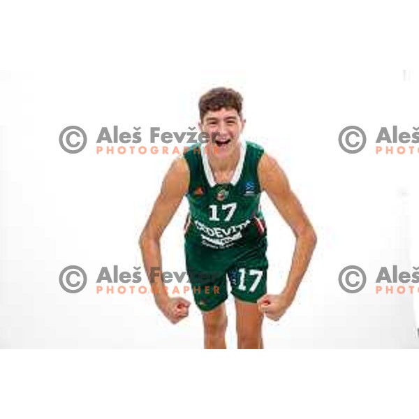 of Cedevita Olimpija during official photo shooting for 2025/2026 basketball season in Ljubljana, Slovenia on September 22, 2025