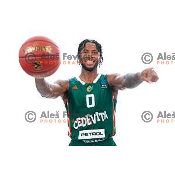 DJ Stewart of Cedevita Olimpija during official photo shooting for 2025/2026 basketball season in Ljubljana, Slovenia on September 22, 2025