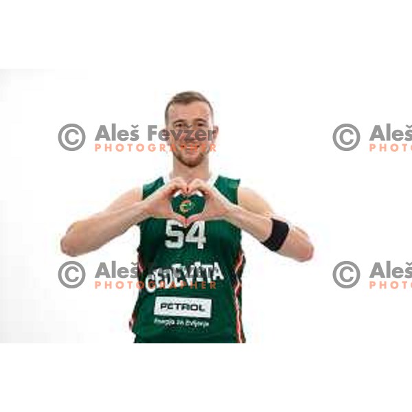 of Cedevita Olimpija during official photo shooting for 2025/2026 basketball season in Ljubljana, Slovenia on September 22, 2025
