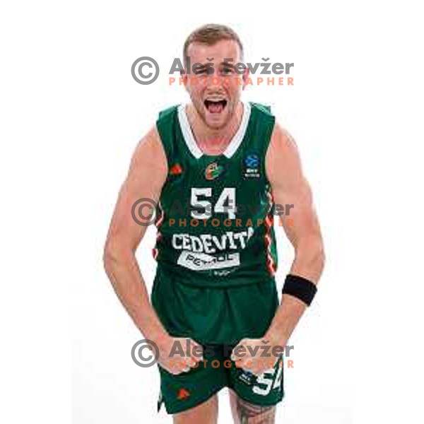 of Cedevita Olimpija during official photo shooting for 2025/2026 basketball season in Ljubljana, Slovenia on September 22, 2025